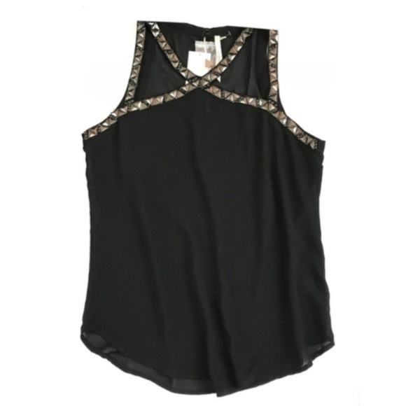 Nordstrom Tops - Nordstrom Bellatrix Embellished Black Top Size M
